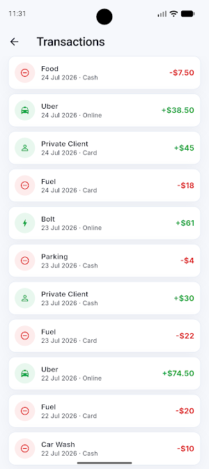 DriverDesk: Income Tracker Screenshot 3