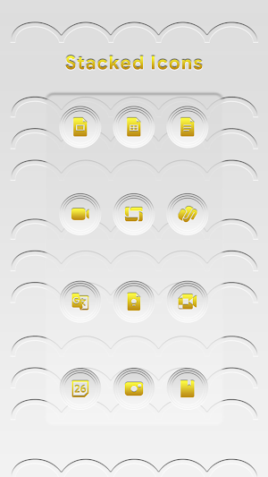 Stacked Light Gold Icons Screenshot 1