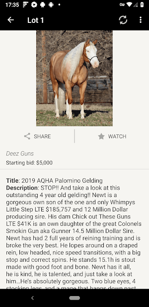 Legacy Horse Sales Screenshot 3
