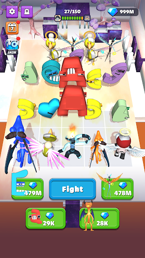 Merge Monster Rainbow Alphabet Screenshot 2