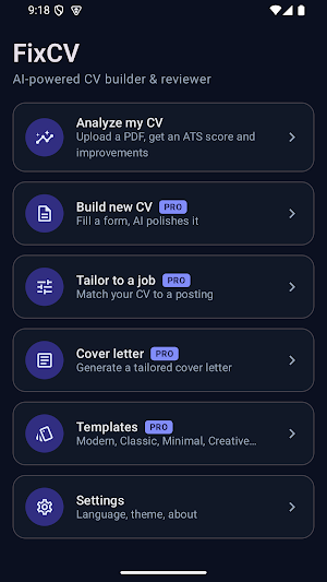 FixCV: AI CV & Resume Builder Screenshot 3