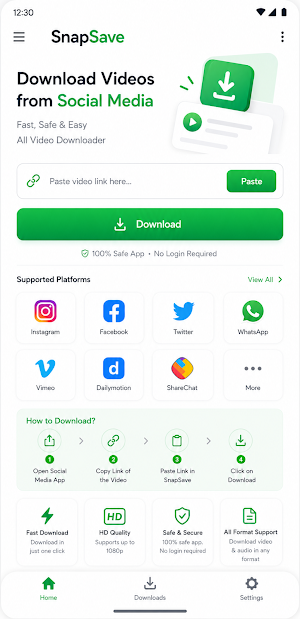 SnapSave - Video Downloader Screenshot 1