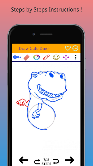 How to Draw Cute Dinosaurs Screenshot 1