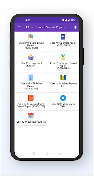 Class 10 CBSE Board Solved Papers & Sample Papers Screenshot 0