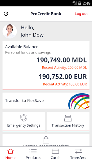 ProCredit Mobile Banking Moldova Screenshot 1