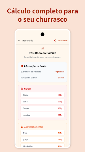 Calculadora de Churrasco Screenshot 2