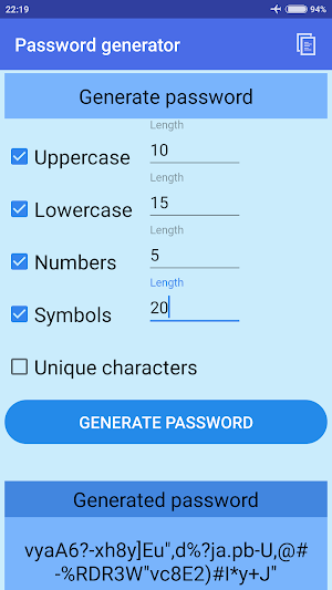 Password Generator Screenshot 2