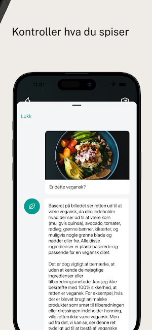 Er det vegansk? AI-skanner Screenshot 2