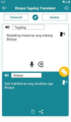 Bisaya Tagalog Translator Screenshot 1