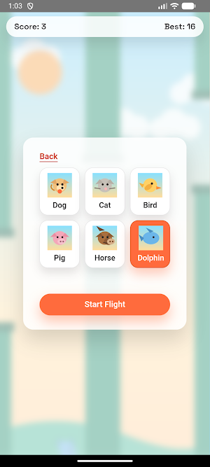 Flappy Animal Screenshot 1