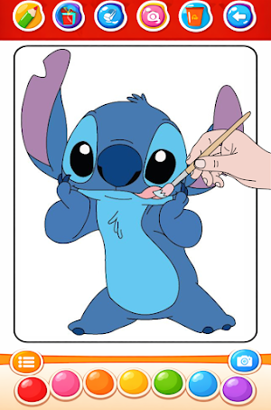 Stitch Cute Coloring Screenshot 3