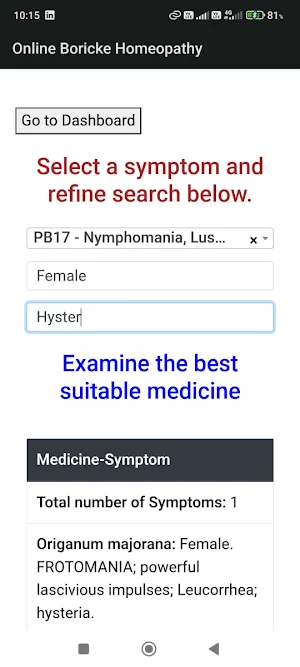 Boericke Homeopathy Repertory Screenshot 1