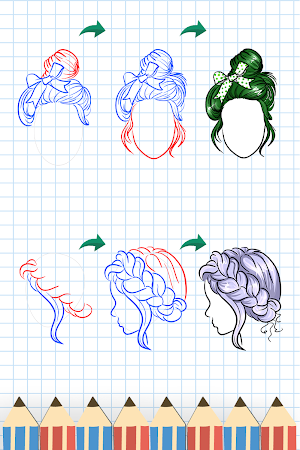 Learn How to Draw : Paint Hairstyles friendly app Screenshot 3