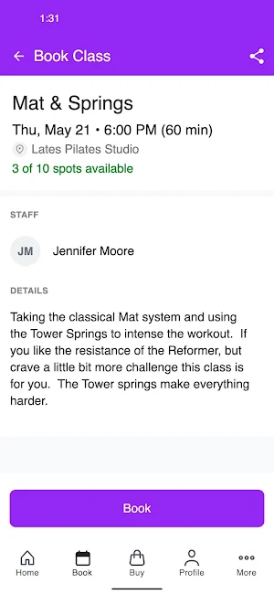 Lates Pilates Studio screenshot 3