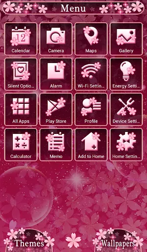 Cherry Night Theme +HOME Screenshot 1