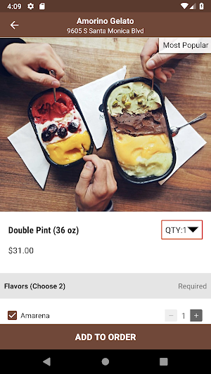 Amorino Gelato, Beverly Hills Screenshot 2