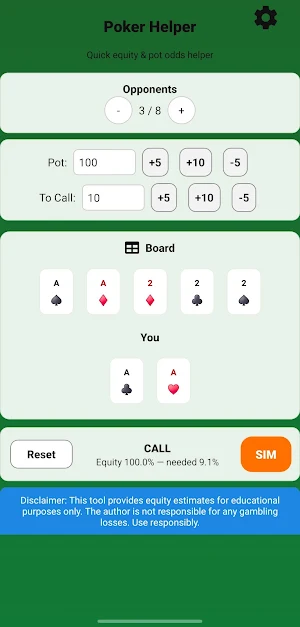 my poker helper Screenshot 1