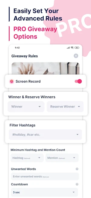 Rafi: Random Comment Giveaway Picker for Instagram screenshot 3