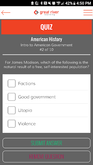 Great River Learning Quiz Prep Screenshot 2