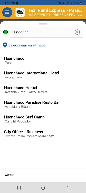 Taxi Rumi Express - Pasajero Screenshot 1