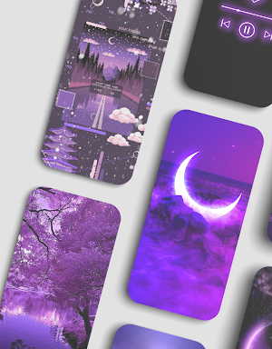 Purple aesthic wallpaper Screenshot 1