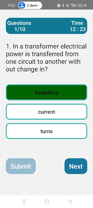 ITI Electrical Quiz Screenshot 2
