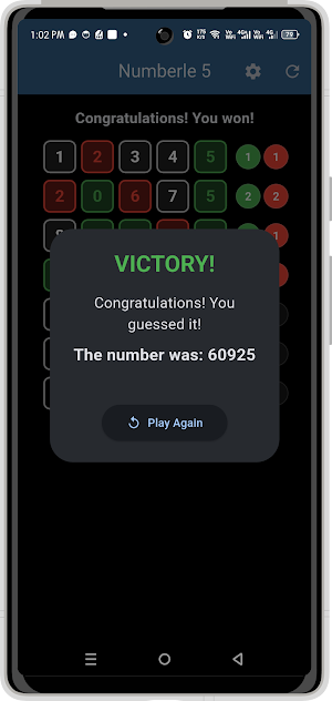 Numberle: Guess the Number Screenshot 1
