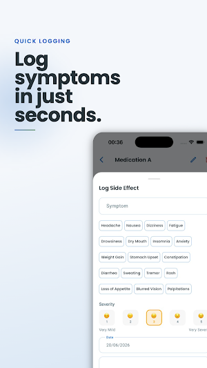 Medication Side Effect Tracker Screenshot 1