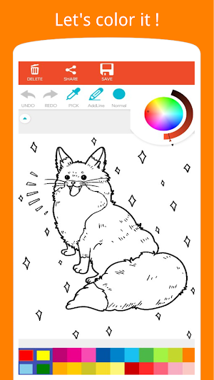 Cute Fox Coloring Book Screenshot 3