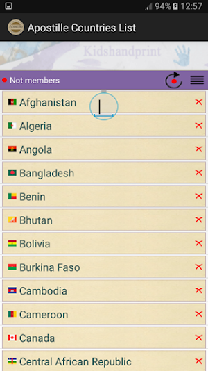 Apostille Countries List Pro Screenshot 1