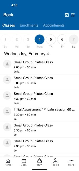 Evolved Pilates Screenshot 1