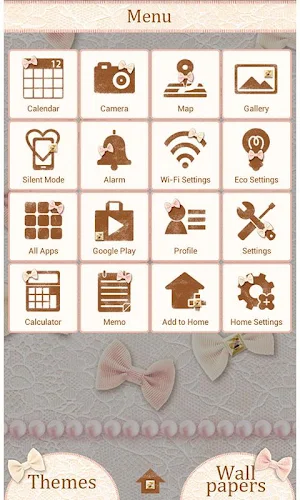 Lace & Ribbons Theme +HOME Screenshot 2