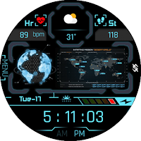 BFF44- Technology Earth & Map