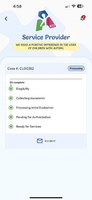 Autism 911 Service Provider Screenshot 2