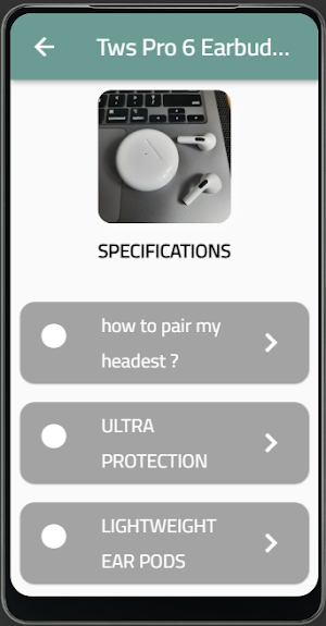Air Pro 6 TWS Earphones Guide Screenshot 1