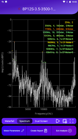 Motor Noise Analyzer Screenshot 1