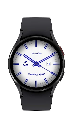 Electric Blue Watch Face Screenshot 1