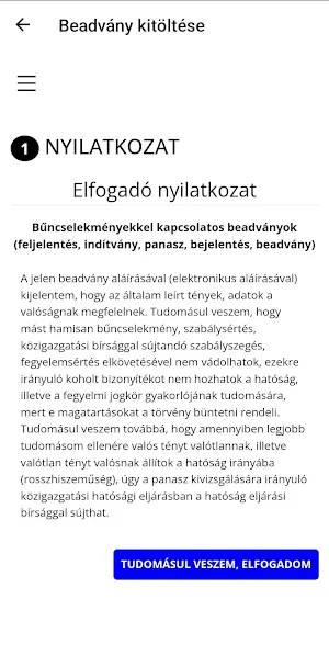 Rendőrségi bejelentés Screenshot 2
