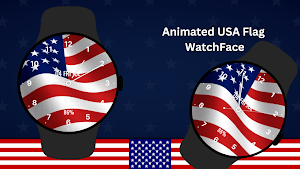 Animated USA Flag Analog WF Screenshot 1