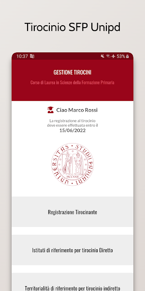 Tirocinio SFP Unipd Screenshot 1
