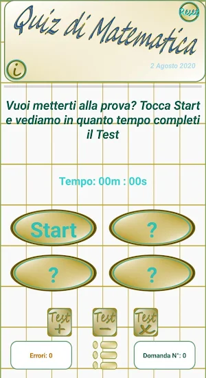 Quiz Matematico - Allenamento mentale - matematica Screenshot 0