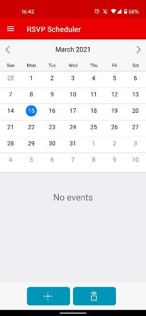 RSVP Scheduler Screenshot 0