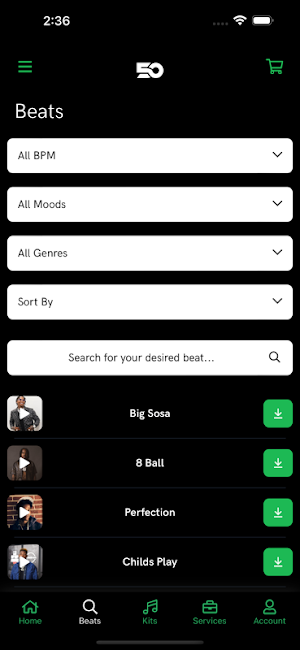50ShotsBeats Screenshot 1