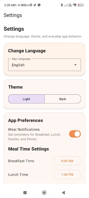 365 Days Food Menu Screenshot 0