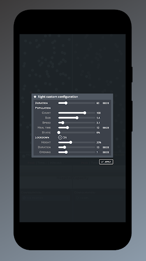 Social Distancing App - Simulation Screenshot 2