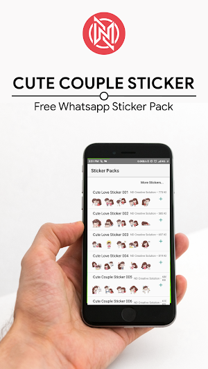WAStickerApps - Cute Couple Sticker Pack Screenshot 0