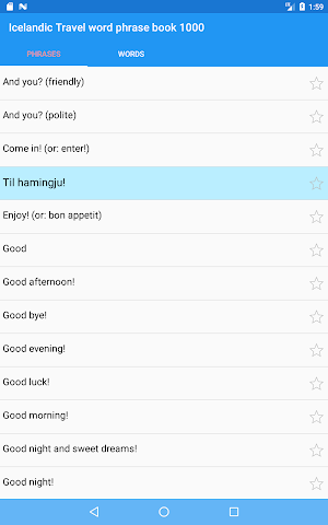 Icelandic Travel word phrase book 1000 Screenshot 3