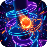 Neon Spiral Bounce