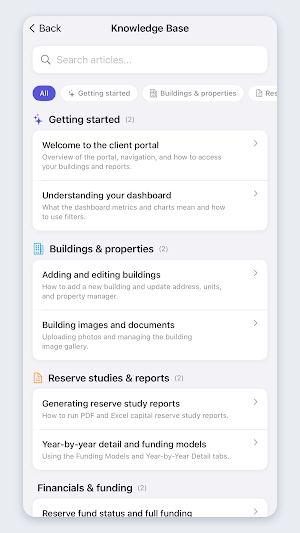 iEngie: Reserve Study Tool Screenshot 1