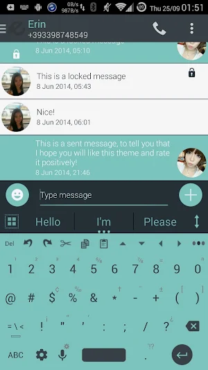 AI Keyboard Theme Droid Inv Screenshot 2